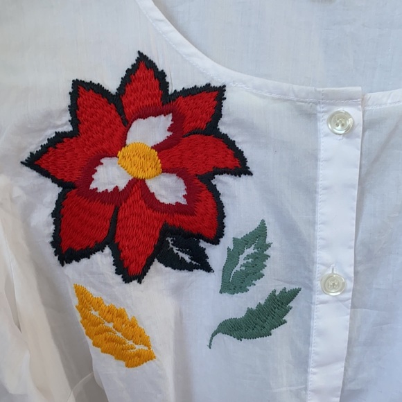Madewell Embroidered Cotton Top NWOT - Picture 3 of 7